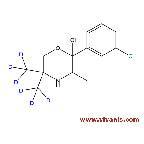 Bupropion Morpholinol D6, Formula CHClNOD, VIVAN Life Sciences